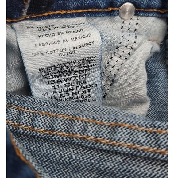 Wrangler Boys Size 11 Slim Western Cowboy Workwear Denim Adjustable Straight - Picture 5 of 9